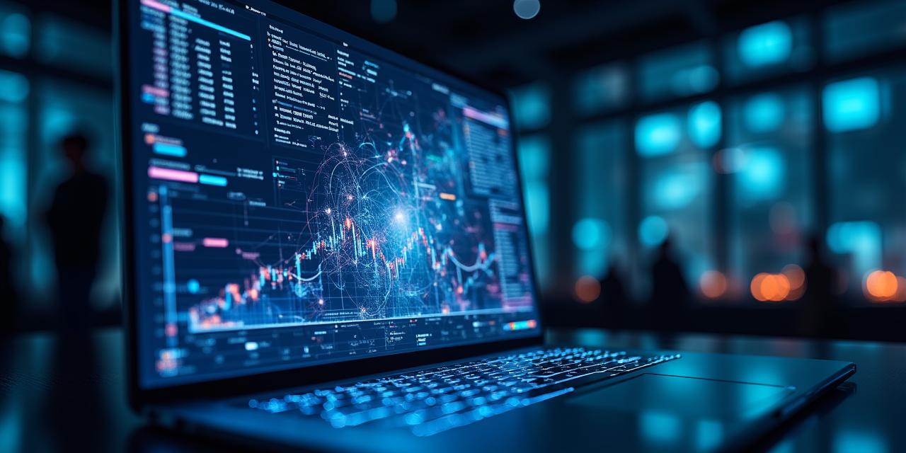 Dashboard AI futuristica con flussi di dati intelligenti